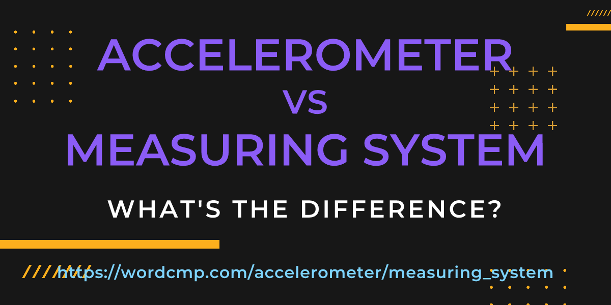 Difference between accelerometer and measuring system