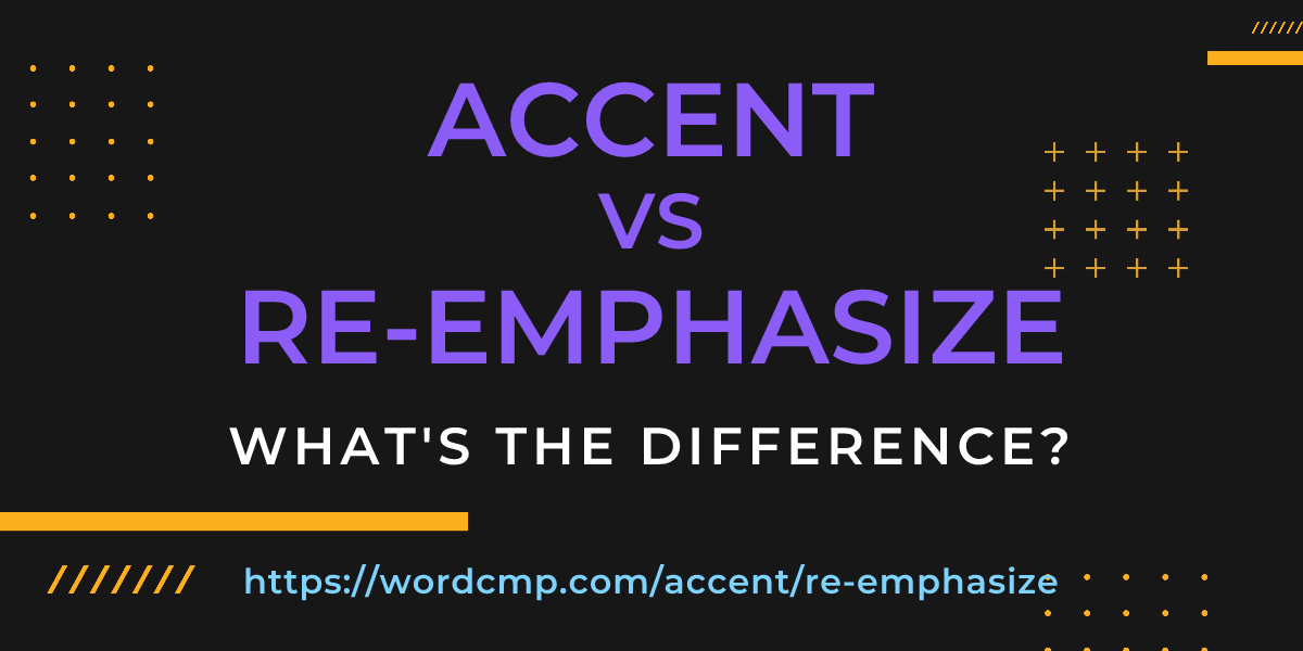 Difference between accent and re-emphasize