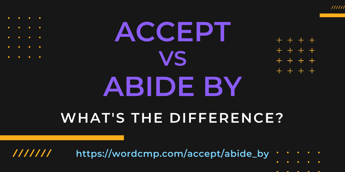 Difference between accept and abide by