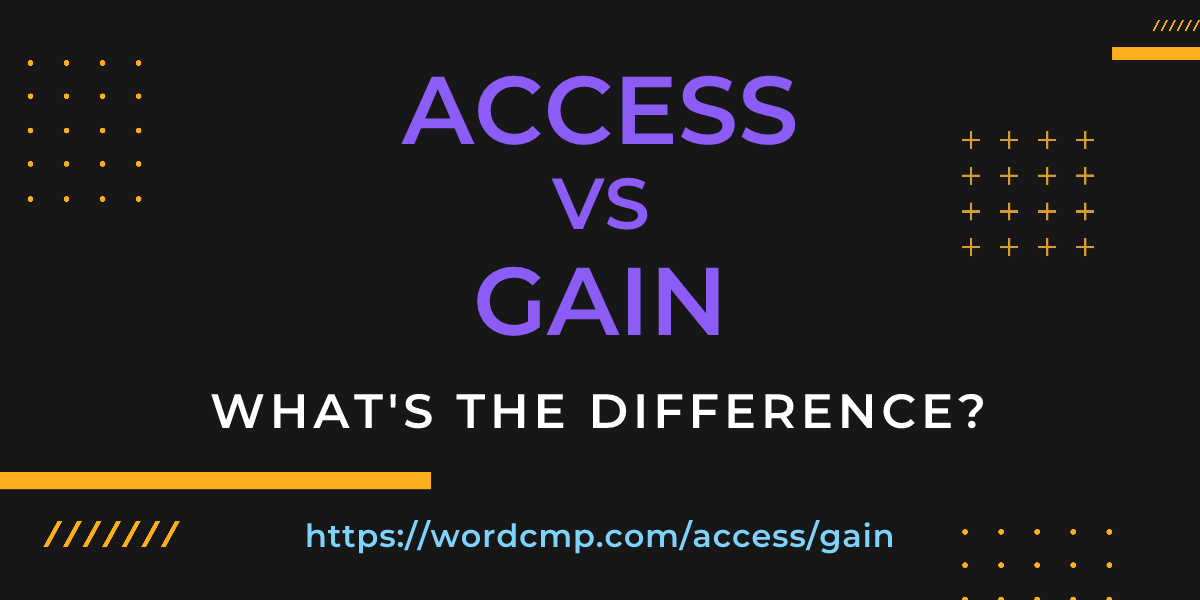 Difference between access and gain