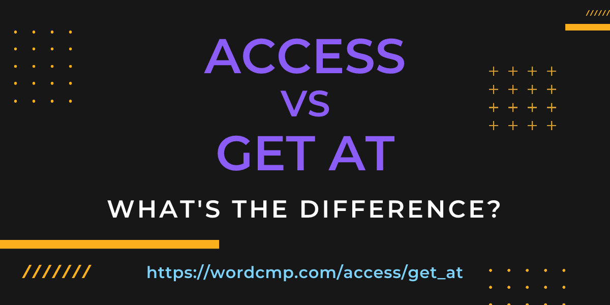 Difference between access and get at