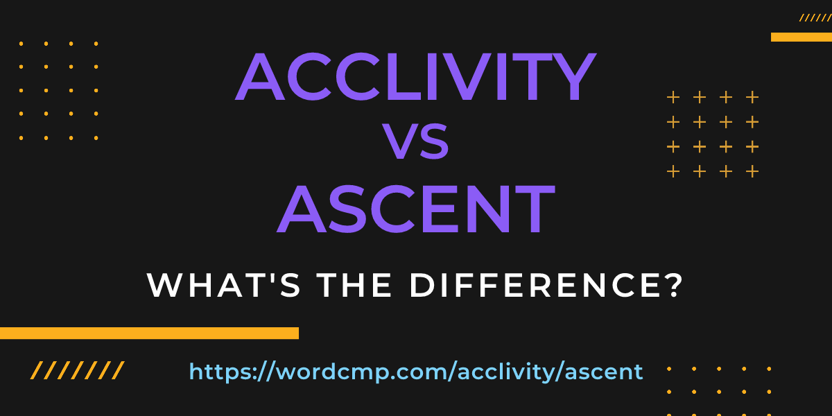 Difference between acclivity and ascent
