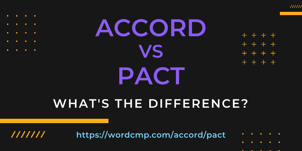 Difference between accord and pact