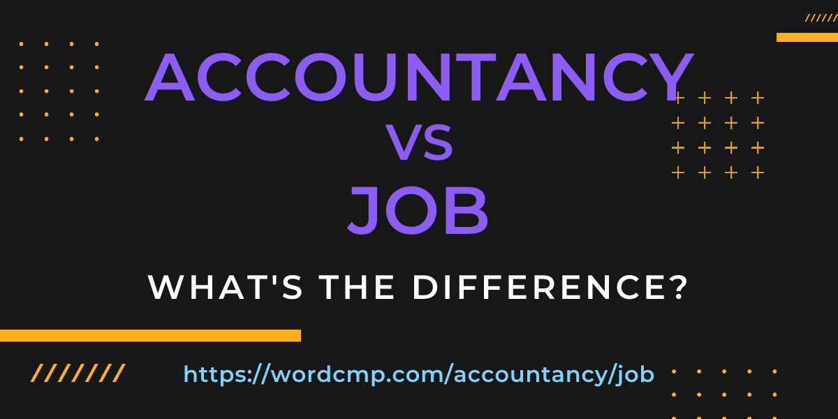 Difference between accountancy and job