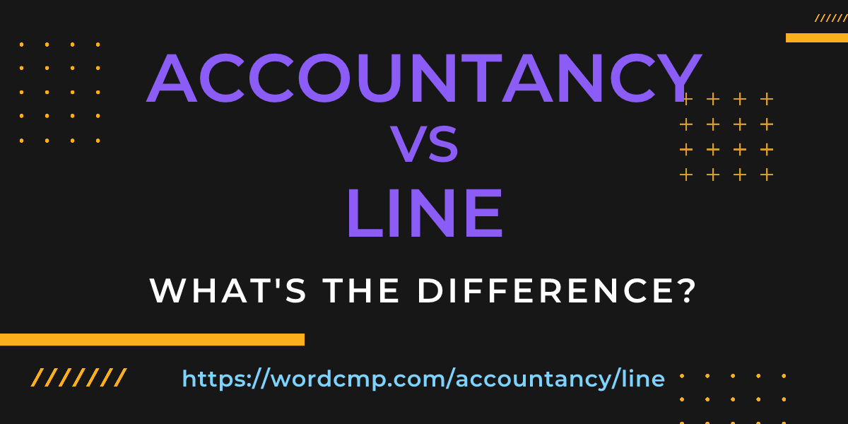 Difference between accountancy and line