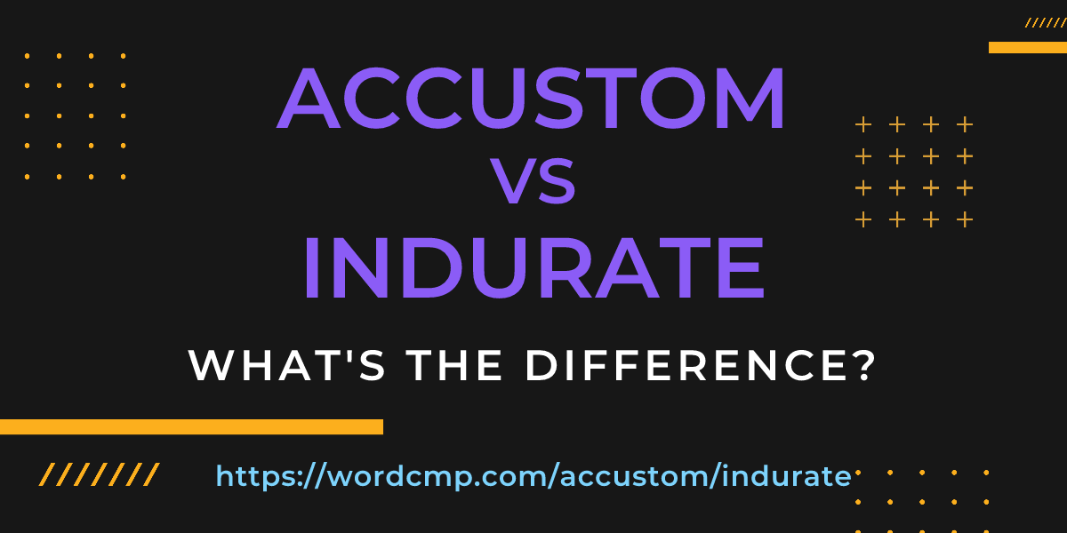 Difference between accustom and indurate