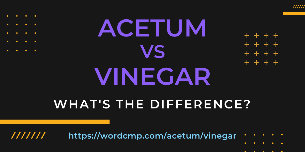 Difference between acetum and vinegar