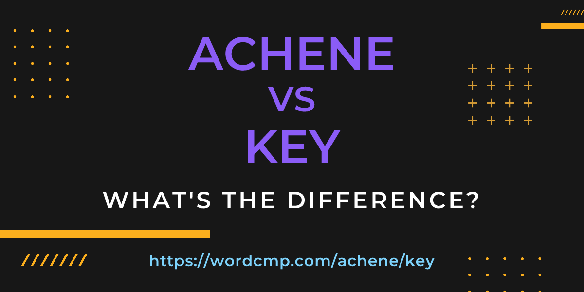 Difference between achene and key