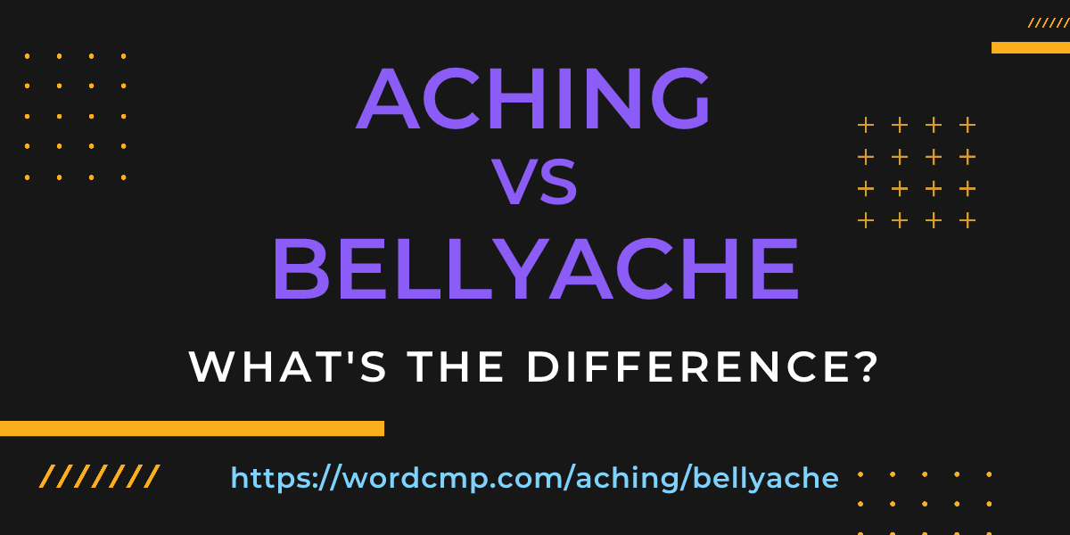 Difference between aching and bellyache