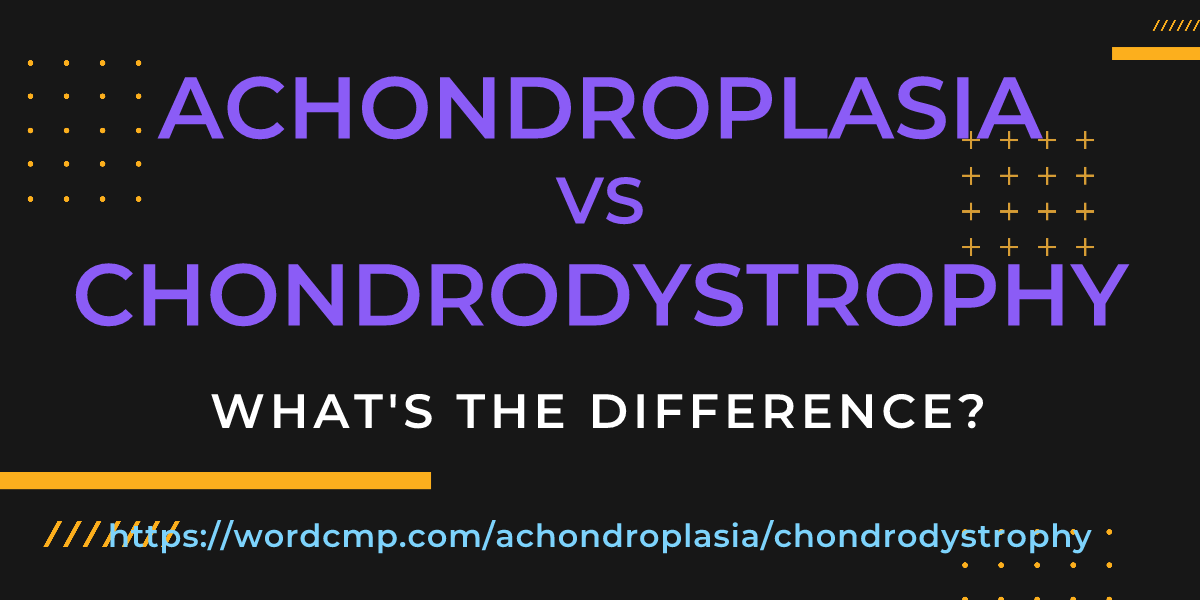 Difference between achondroplasia and chondrodystrophy