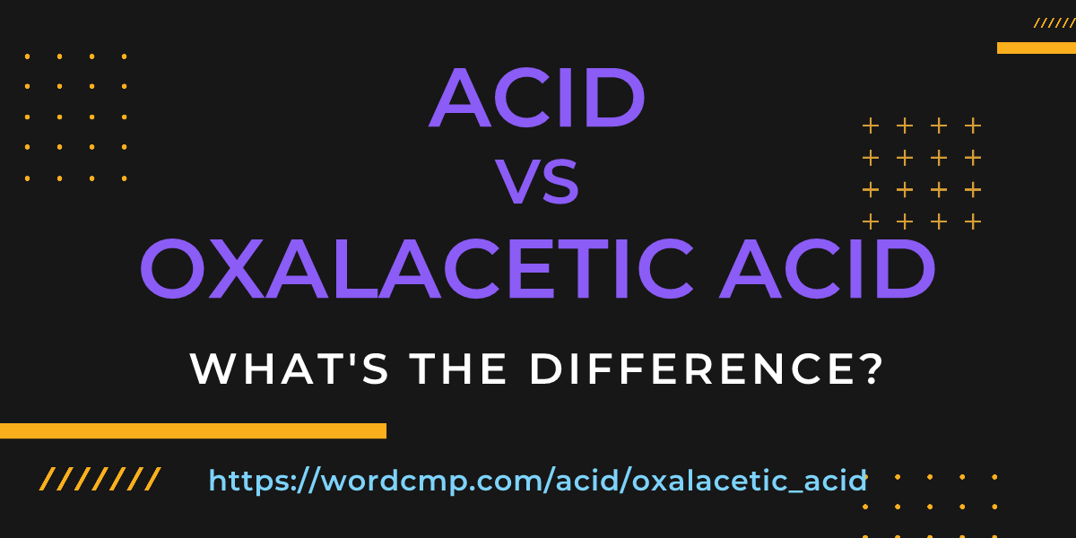 Difference between acid and oxalacetic acid