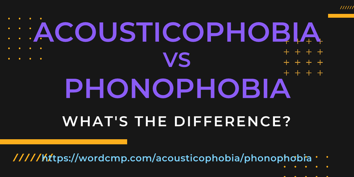 Difference between acousticophobia and phonophobia