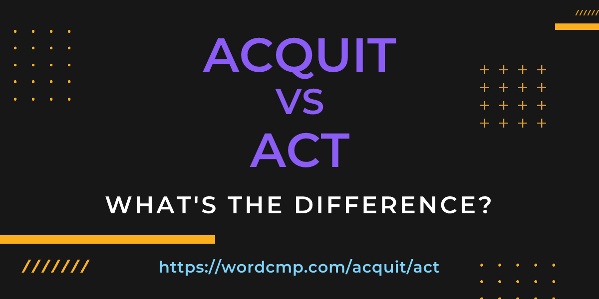 Difference between acquit and act