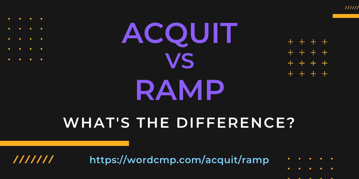 Difference between acquit and ramp