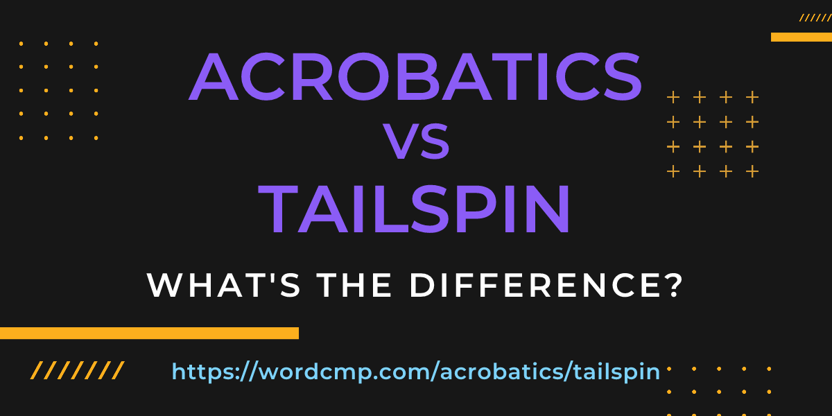 Difference between acrobatics and tailspin