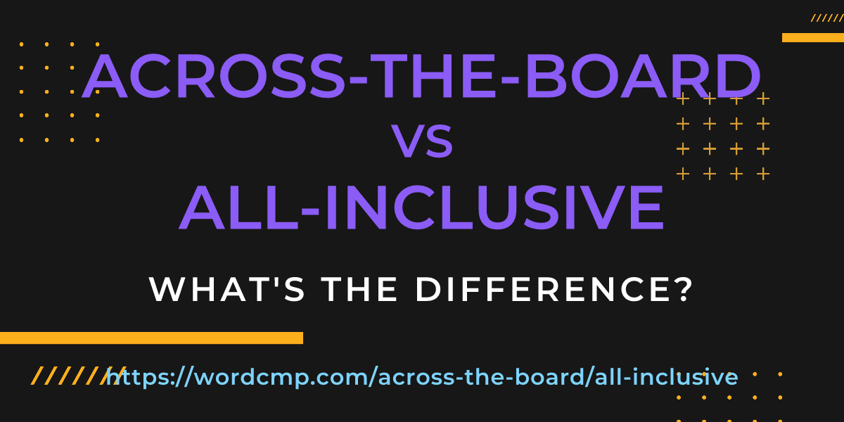 Difference between across-the-board and all-inclusive