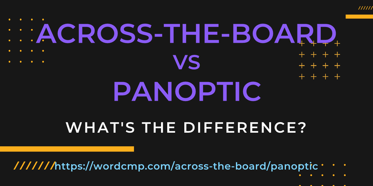 Difference between across-the-board and panoptic