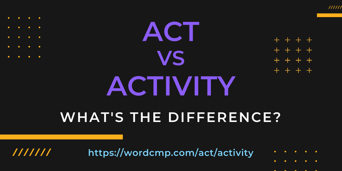 Difference between act and activity