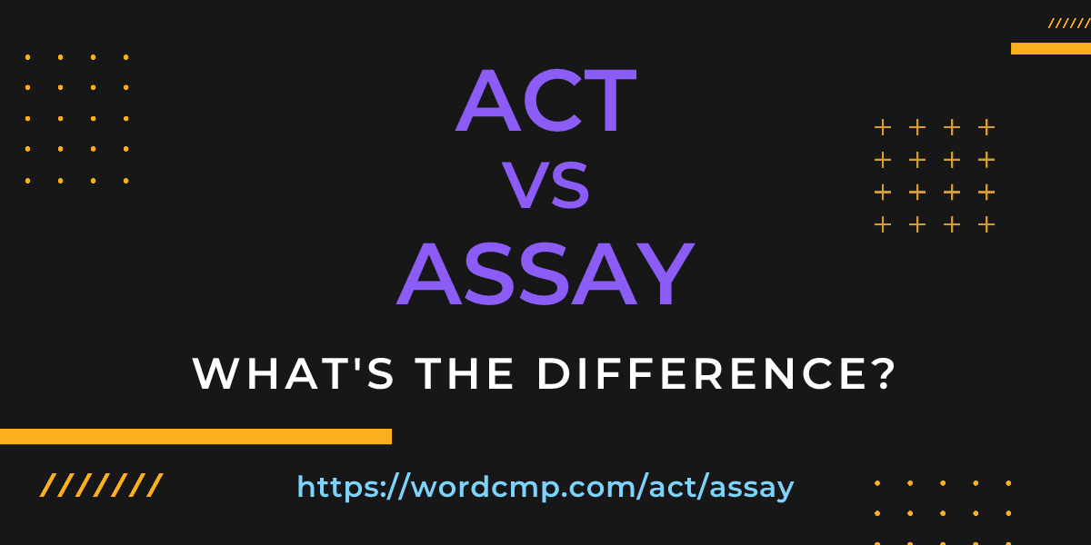 Difference between act and assay