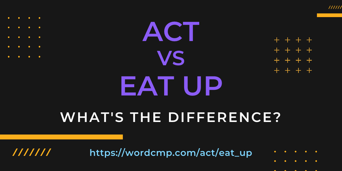 Difference between act and eat up