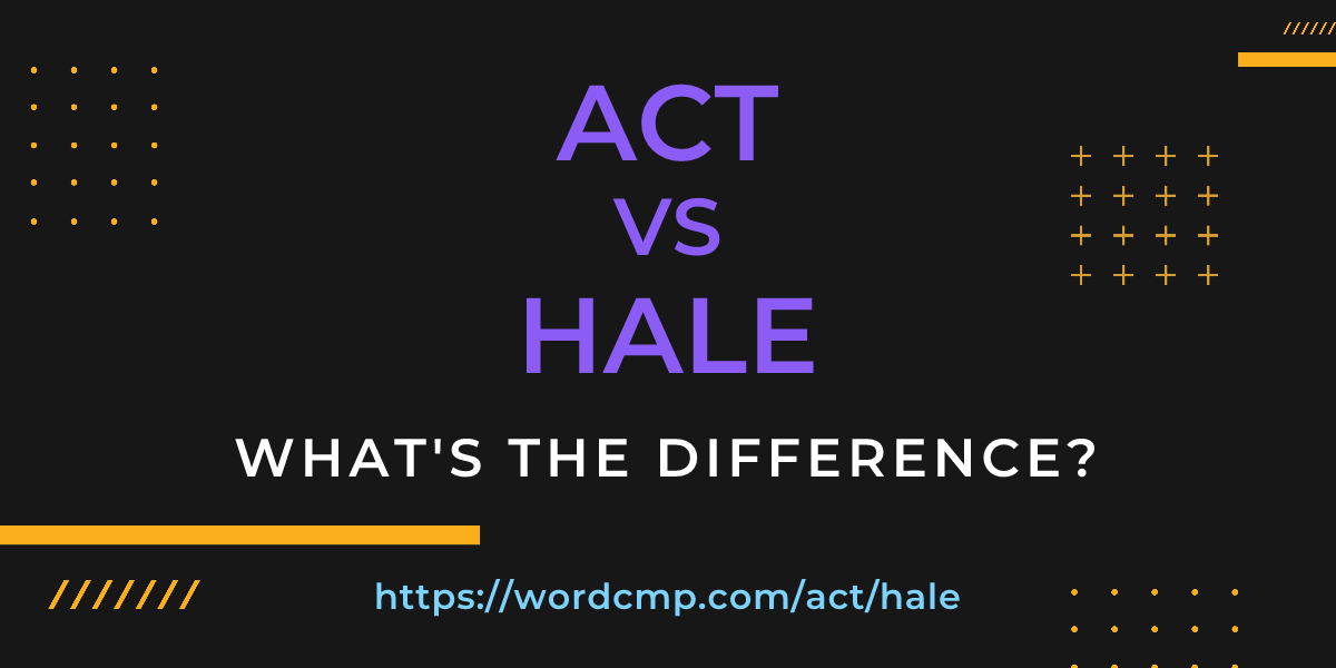 Difference between act and hale