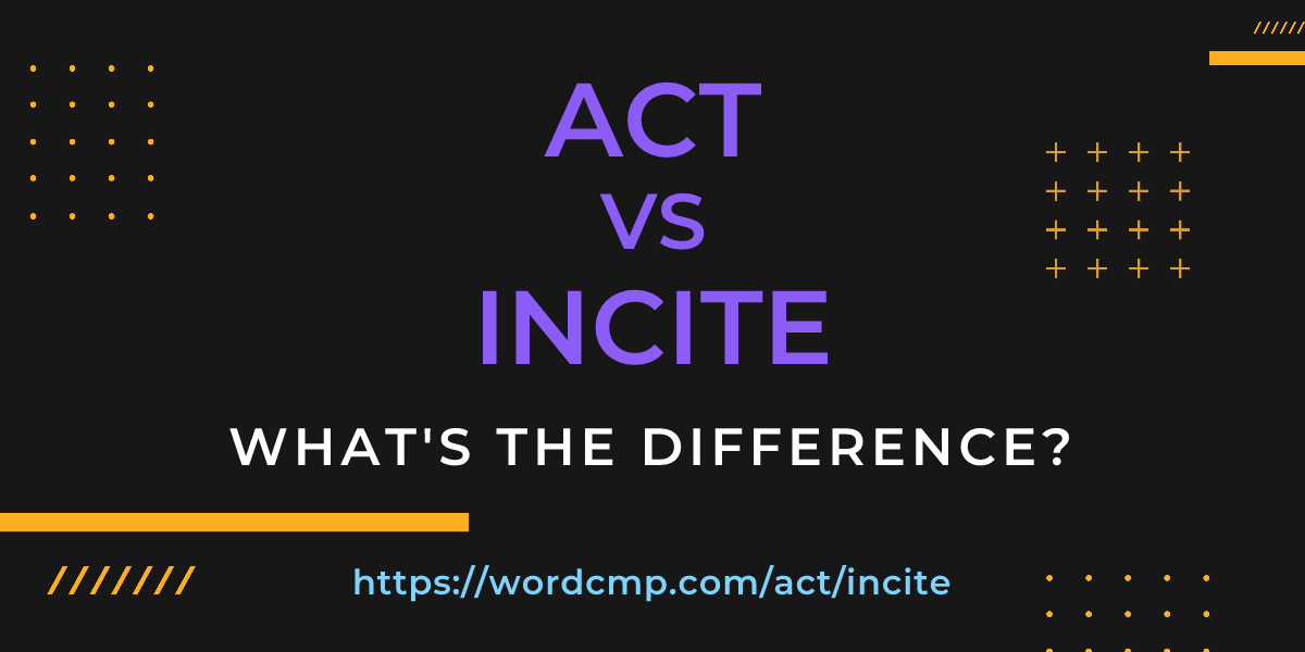 Difference between act and incite