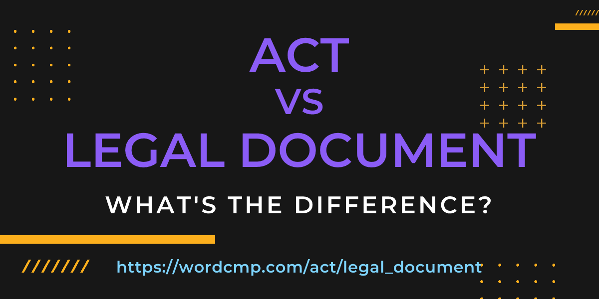 Difference between act and legal document