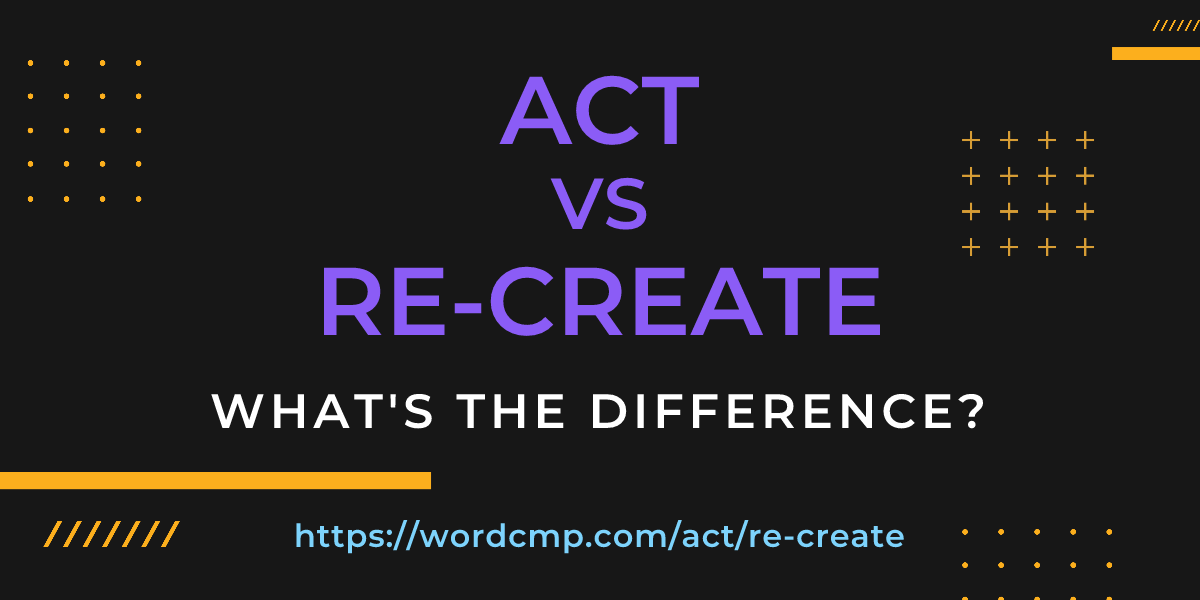 Difference between act and re-create
