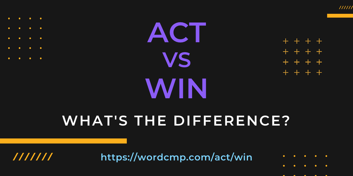 Difference between act and win