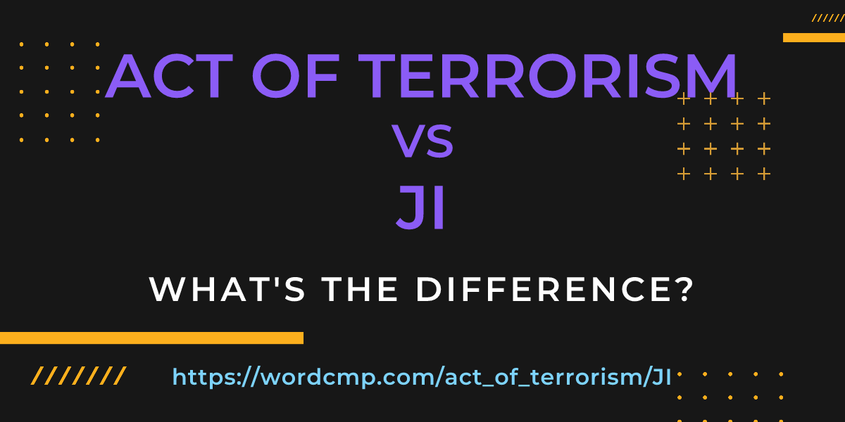 Difference between act of terrorism and JI