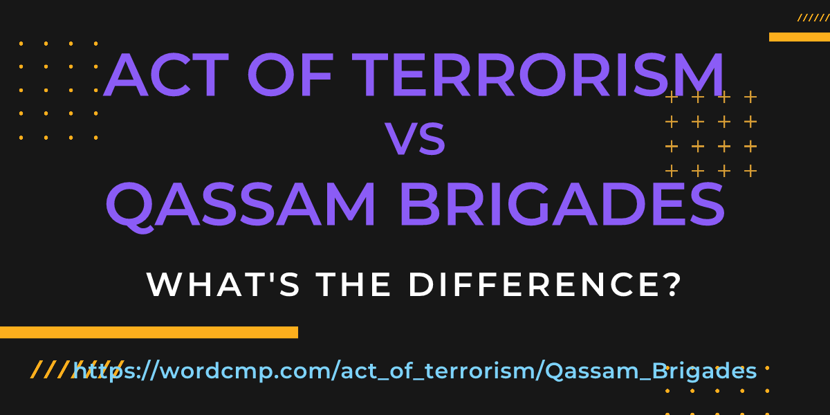 Difference between act of terrorism and Qassam Brigades