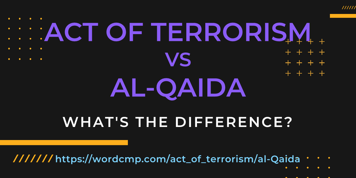 Difference between act of terrorism and al-Qaida