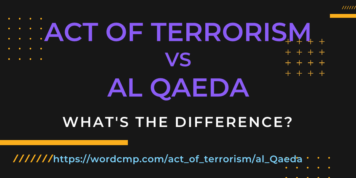 Difference between act of terrorism and al Qaeda