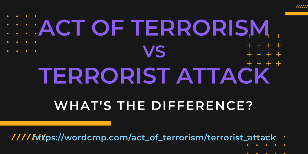 Difference between act of terrorism and terrorist attack