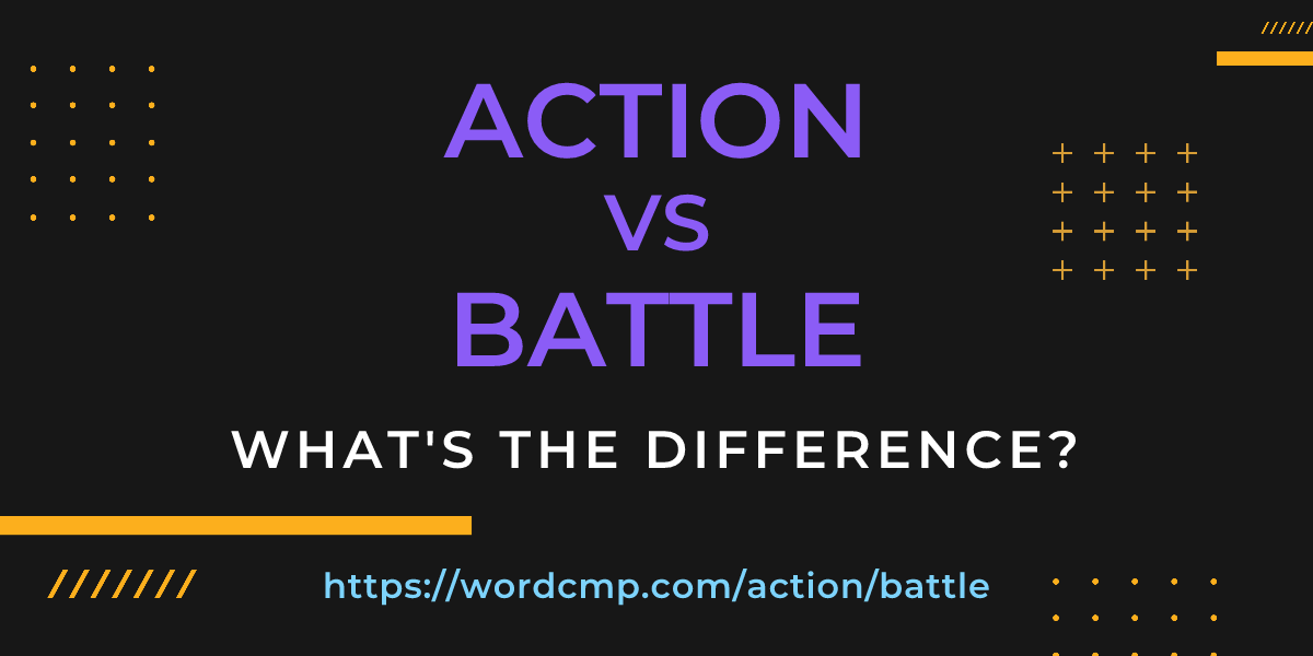 Difference between action and battle