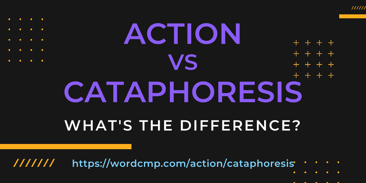 Difference between action and cataphoresis