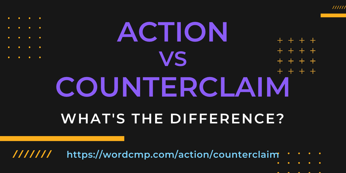 Difference between action and counterclaim