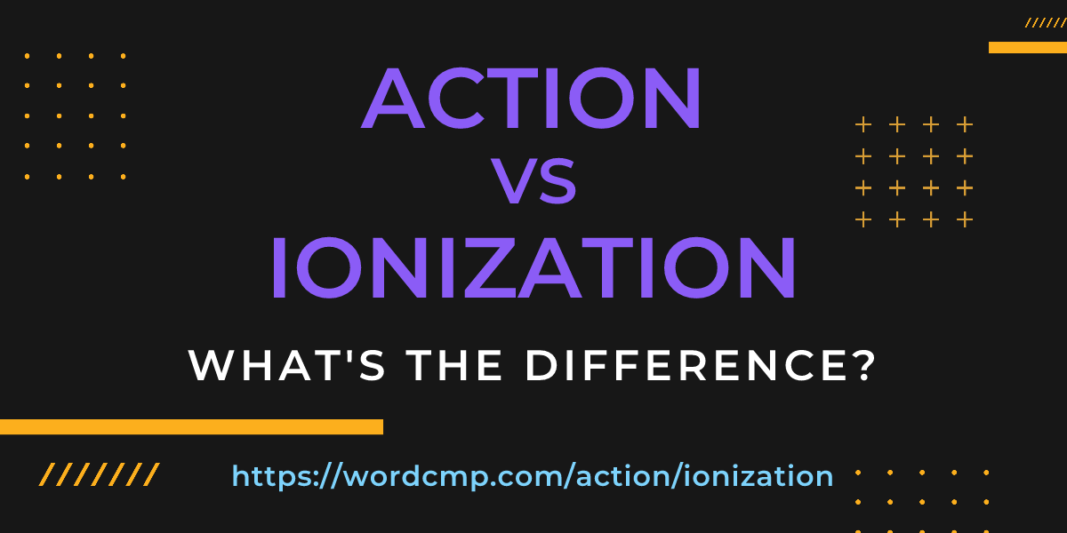 Difference between action and ionization