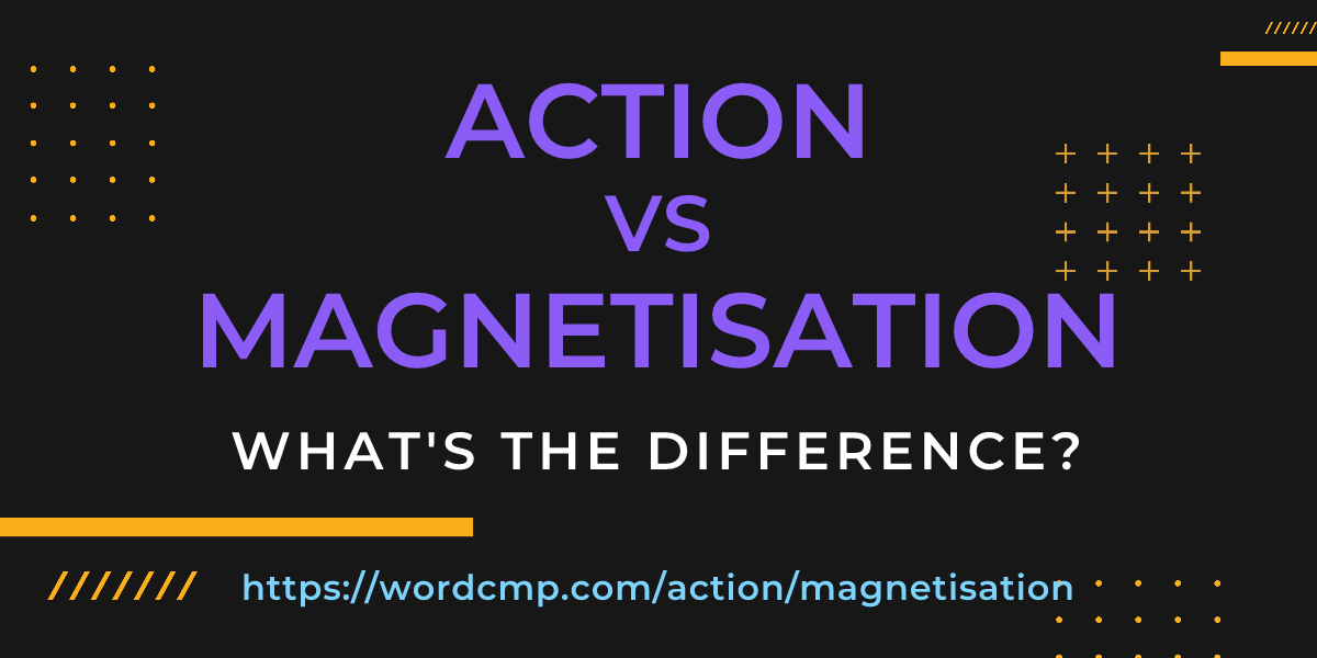 Difference between action and magnetisation