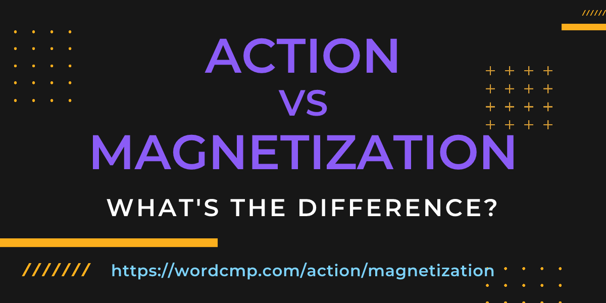 Difference between action and magnetization