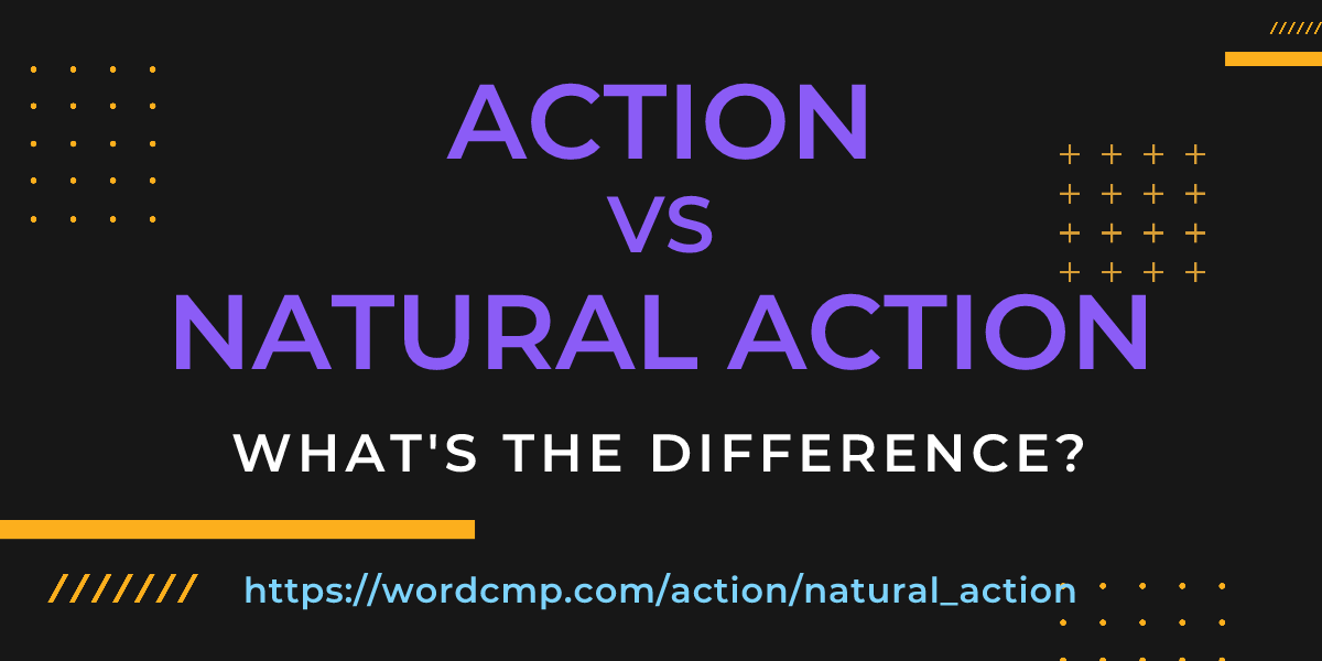 Difference between action and natural action