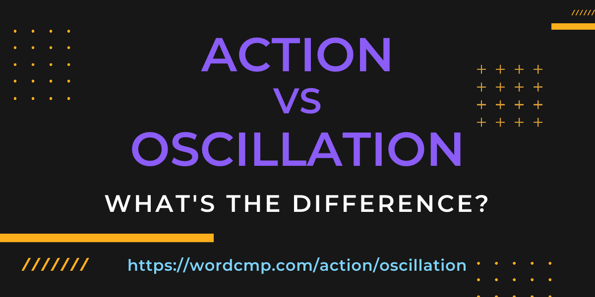 Difference between action and oscillation