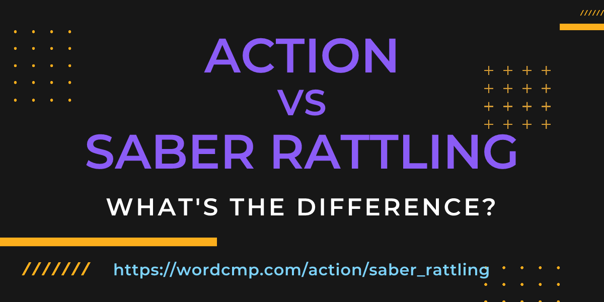Difference between action and saber rattling
