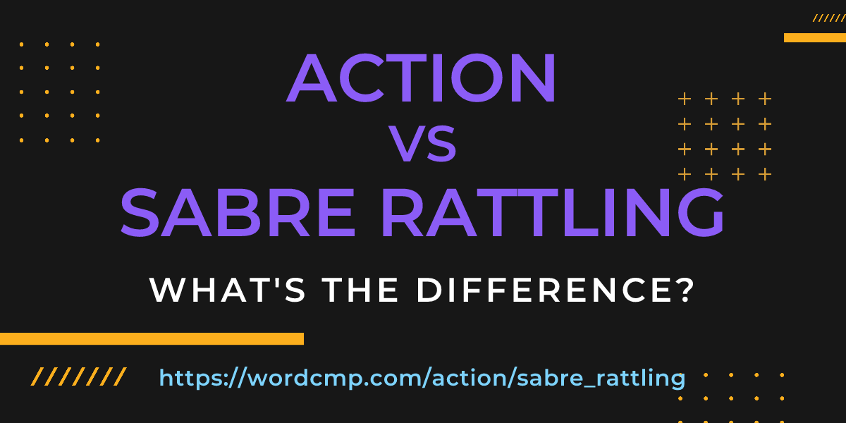 Difference between action and sabre rattling