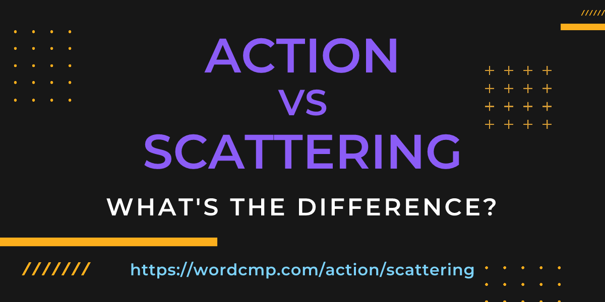 Difference between action and scattering