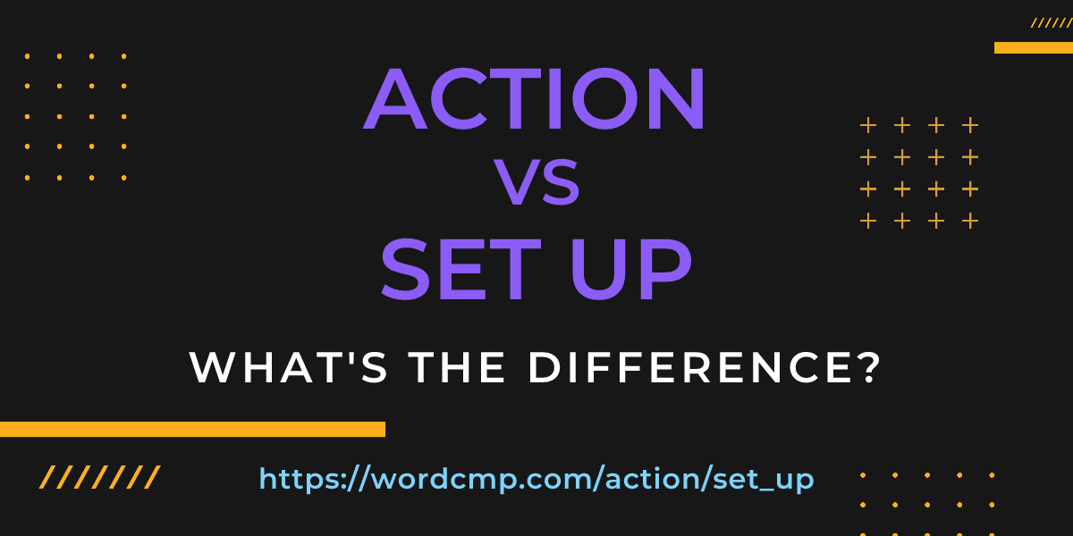 Difference between action and set up