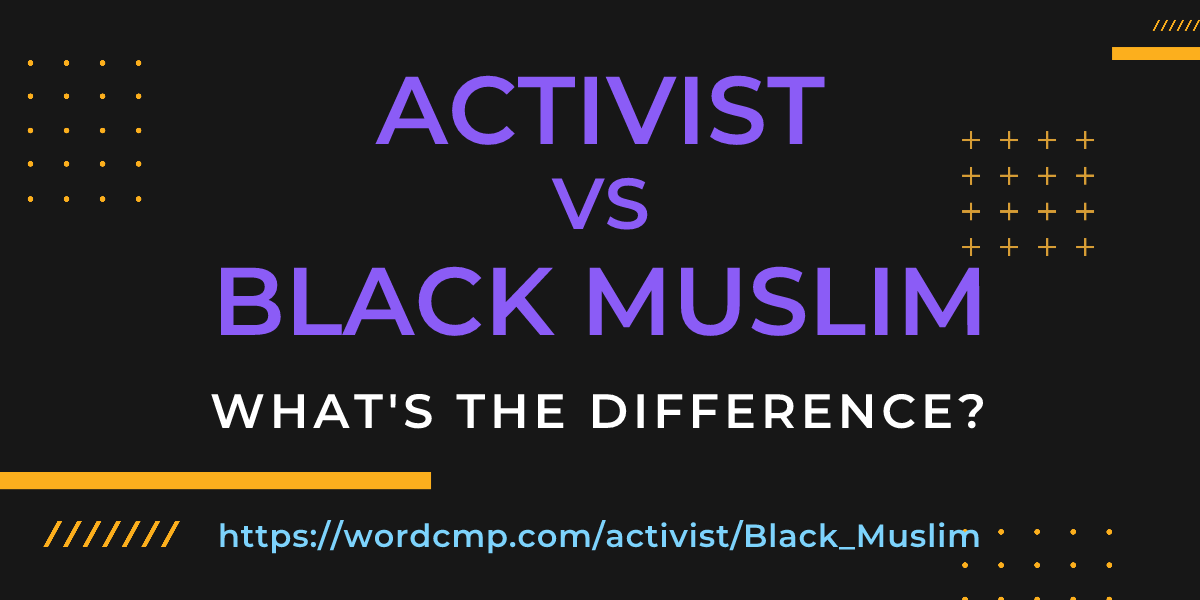 Difference between activist and Black Muslim