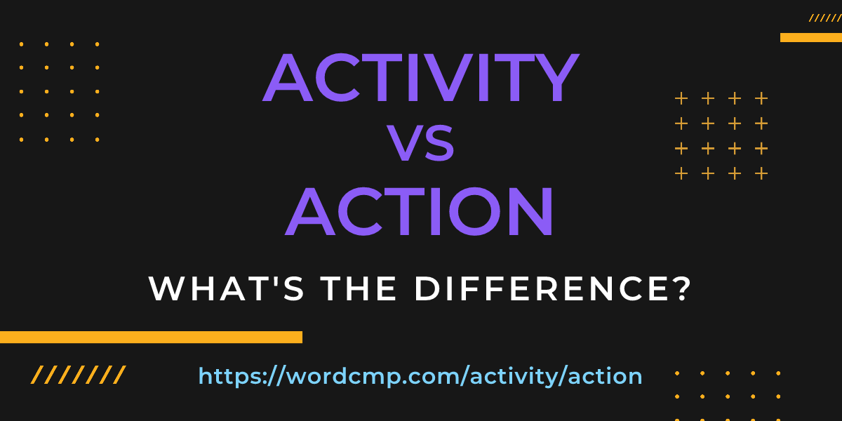 Difference between activity and action