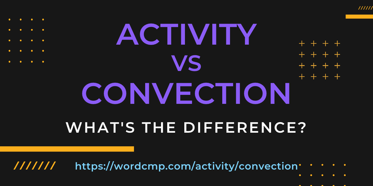 Difference between activity and convection