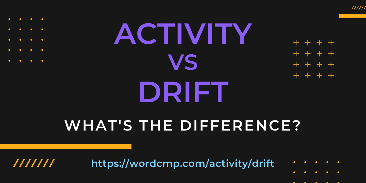 Difference between activity and drift